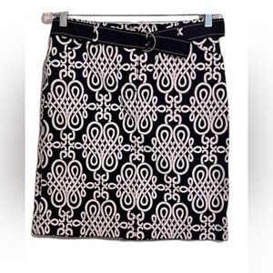 NWT Jones New York dark blue and white skirt size 4